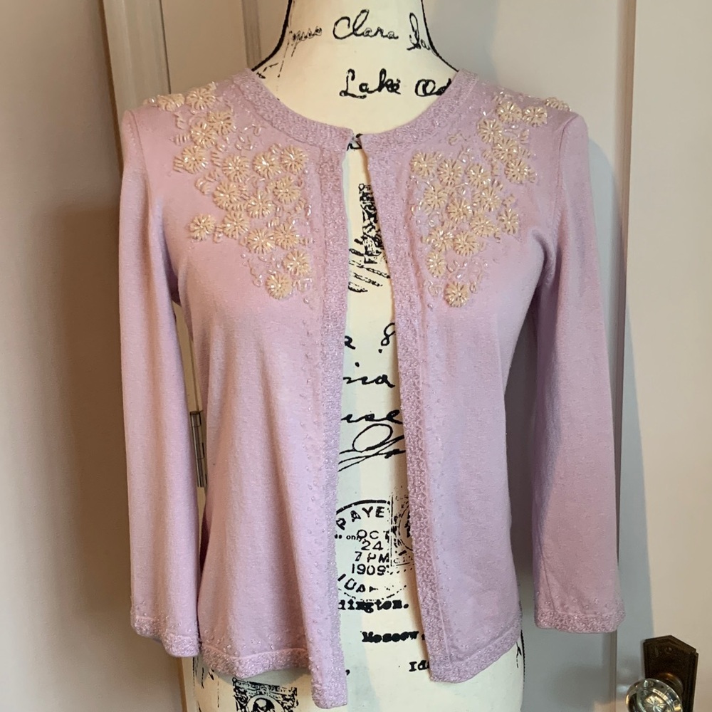 Vintage Banana Republic beaded cardigan